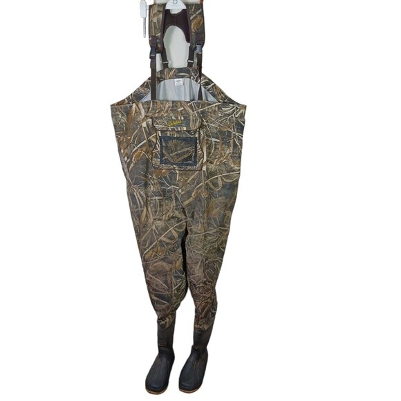 Cabelas Dry Plus Chest Waders Camo Size 13T Realtree Max-5 600 Thinsulate Ultra - Picture 1 of 16